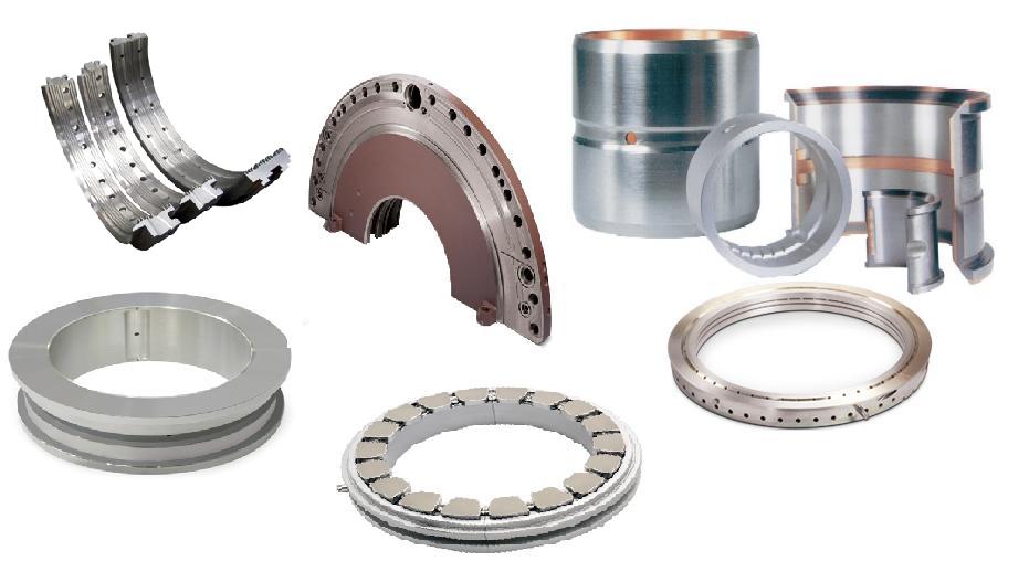 GE gas turbine Frame 3, Frame 5, Frame 6, Frame 7 bearing, tilting pads