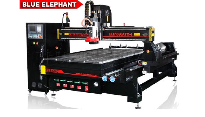 ELECNC-1530 M&aacute;quina ATC 4 eixos CNC para madeira 3D