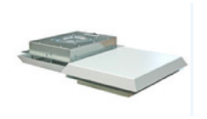 Roof-mounted fan and air vent