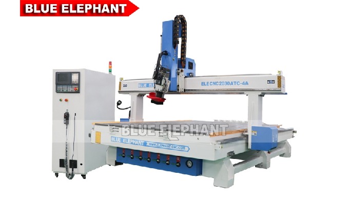 ELECNC-2030 M&aacute;quina de corte de madeira linear do CNC do ATC de 4 linhas centrais