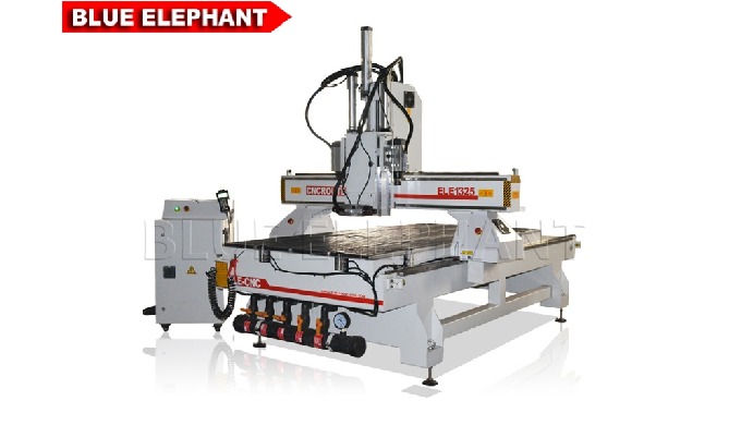 Router CNC de madeira ELECNC-1325-2 com cabe&ccedil;as duplas