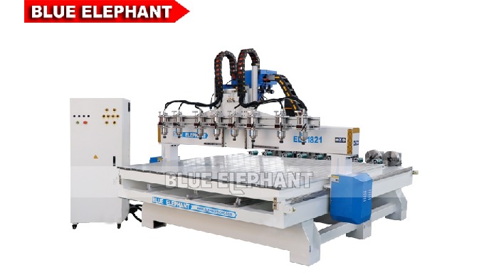 ELECNC-1821 Multi Eixos 4 Axis Woodworking Machinery com Dispositivos Rotativos