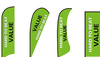4-in-1 Flag Pole System, Combo beachflag Pole. Winder flag