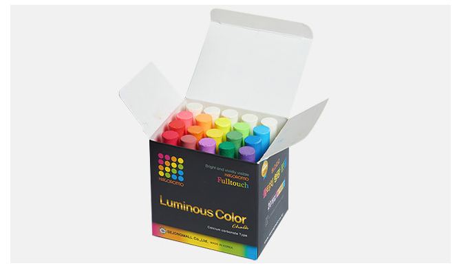  HAGOROMO Fulltouch Color Chalk 1 Box [72 Pcs/5 Color
