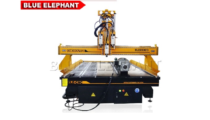 Router do CNC da linha central do sistema pneum&aacute;tico ELECNC-2030 4