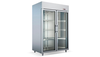 Upright refrigerated double display