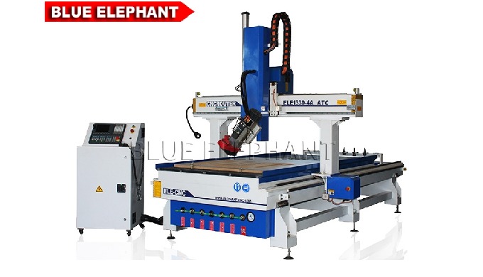 M&aacute;quina do router do CNC do ATC da linha central ELECNC-1330 4 para a cinzeladura de madeira